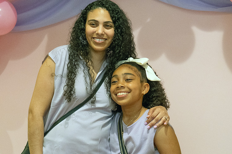 A mother and daughter after service A mother and daughter after service